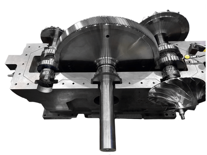 Lone Star Centrifugal Compressor cut-away gears